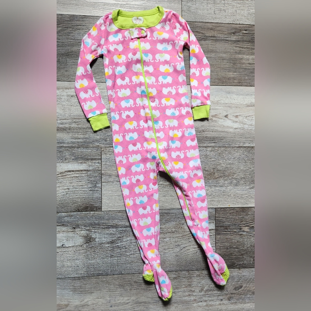 The Children's Place Toddler Girls Elephant Snug Fit Cotton One Piece Pajamas